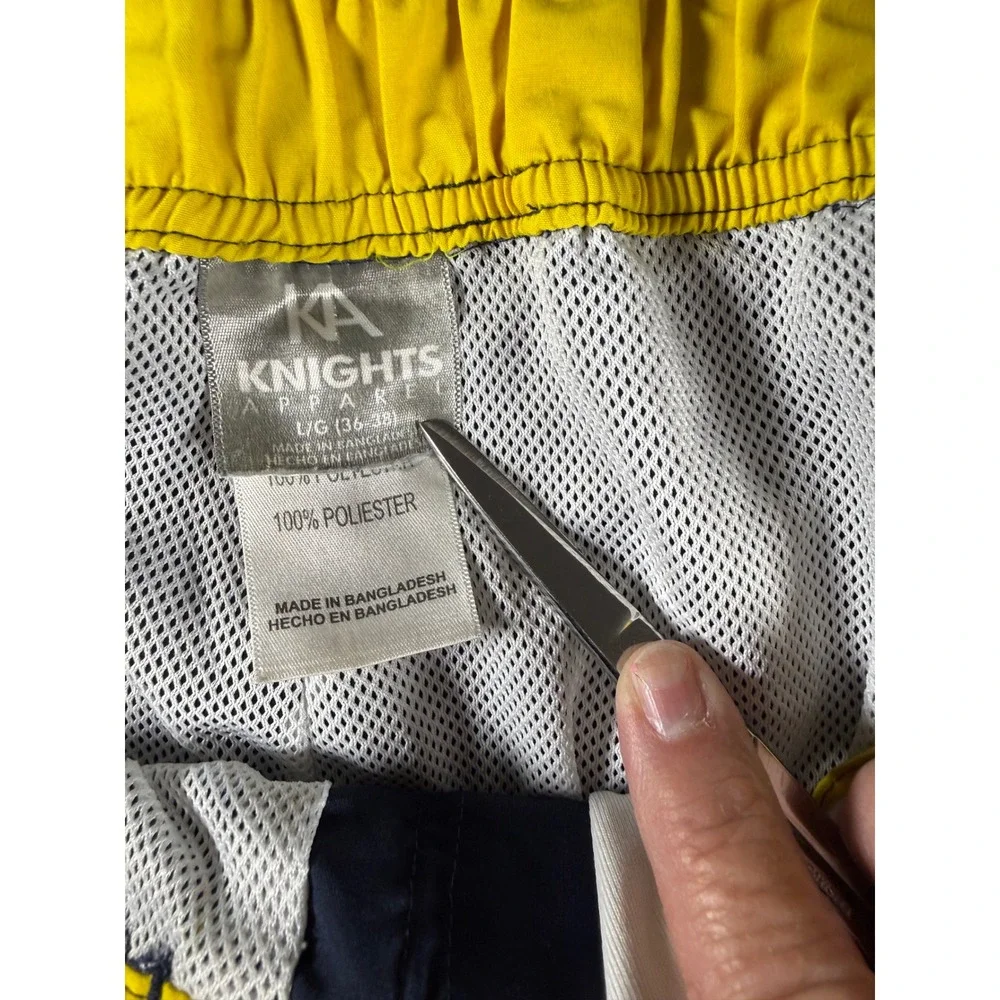 Knights Apparel Michigan Wolverines Swim Trunks Mens LG Navy Blue Board Shorts